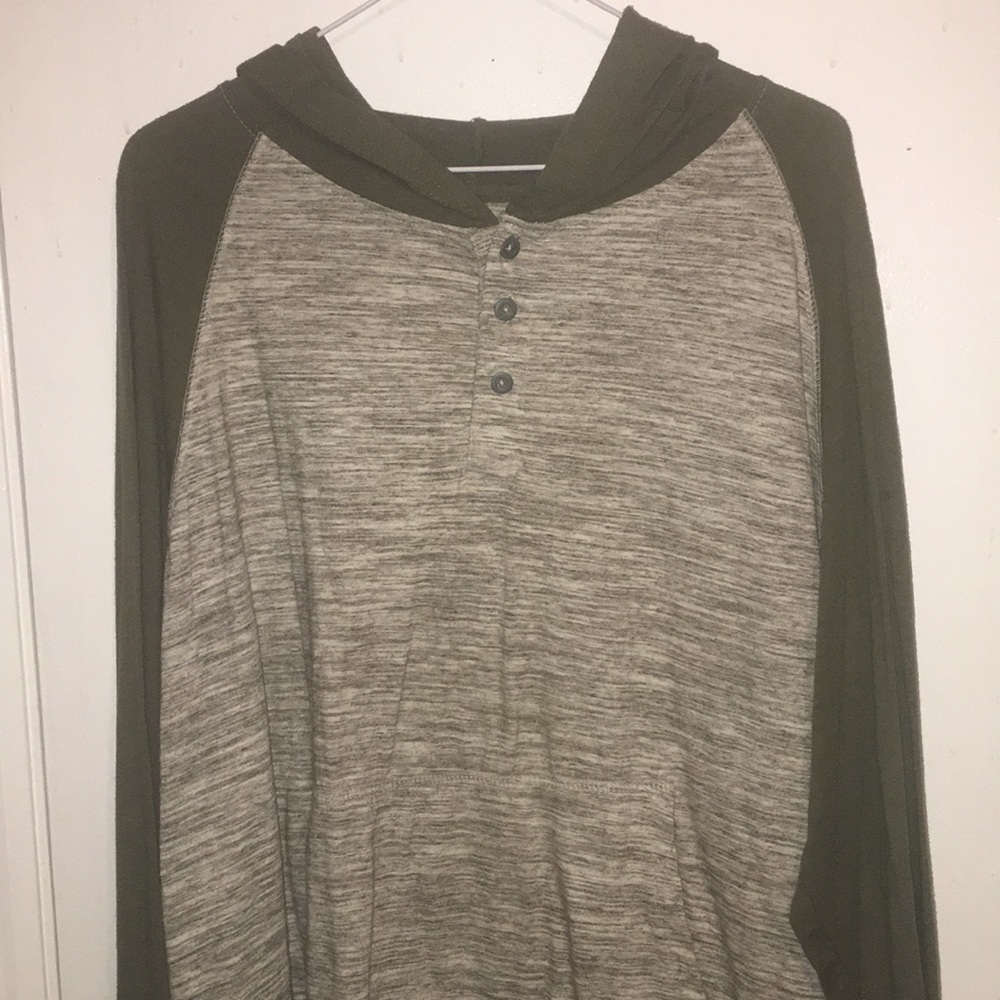 Long sleeve, lightweight hoodie.